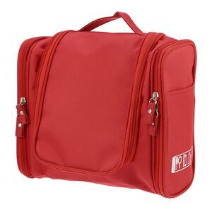 1 Pcs Oxford Cloth Waterproof Travel Makeup Toiletry Bag Red